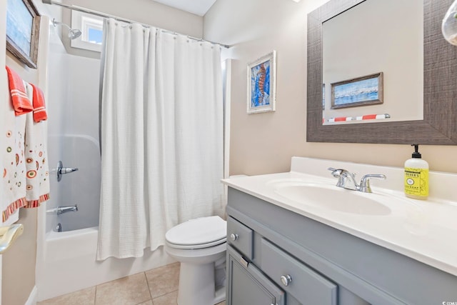 670 2nd Ave N, North Myrtle Beach, SC 29582 - full bathroom featuring vanity, tile patterned floors, and shower / tub combo with curtain