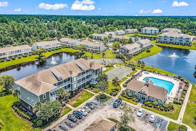 300 Kiskadee Loop Unit K, Conway, SC 29526 - bird's eye view of a large body of water and a pool area