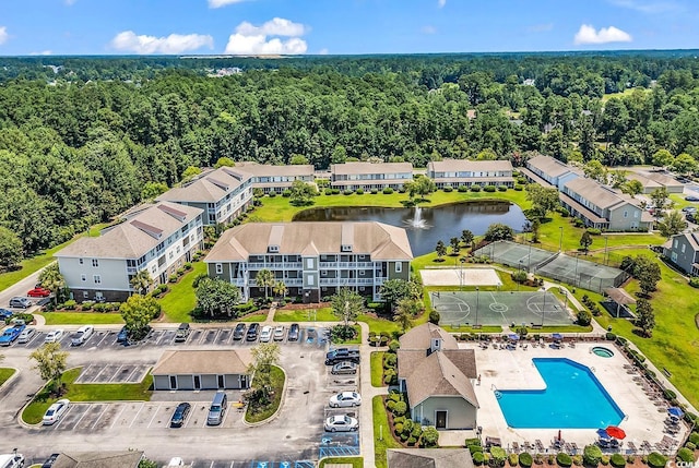 300 Kiskadee Loop Unit K, Conway, SC 29526 - aerial view of a nearby body of water and a pool