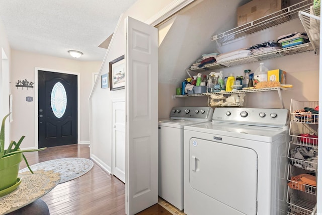 1575 Victoria Ln, Myrtle Beach, SC 29577 - laundry area featuring wood finished floors and washing machine and clothes dryer