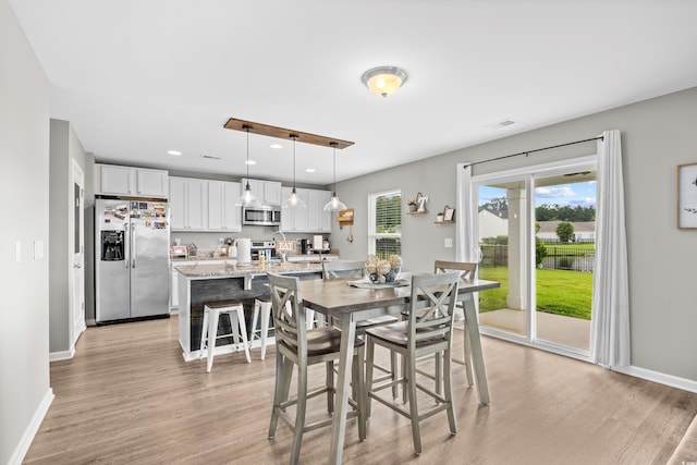 317 Truce St, Myrtle Beach, SC 29588 - dining space featuring light wood finished floors and recessed lighting