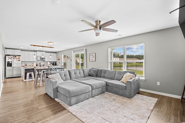 317 Truce St, Myrtle Beach, SC 29588 - living room with light wood-style floors and ceiling fan
