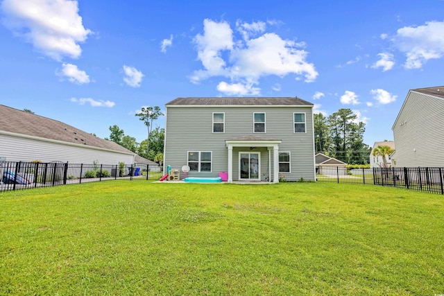 317 Truce St, Myrtle Beach, SC 29588 - rear view of house with a fenced backyard