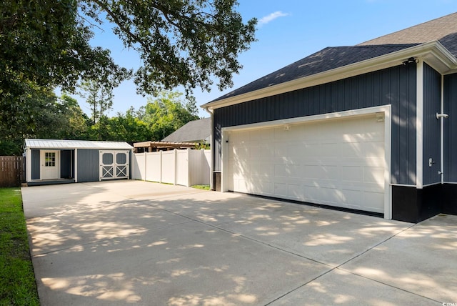 2588 Long Ave, Conway, SC 29526 - garage with driveway and a storage shed