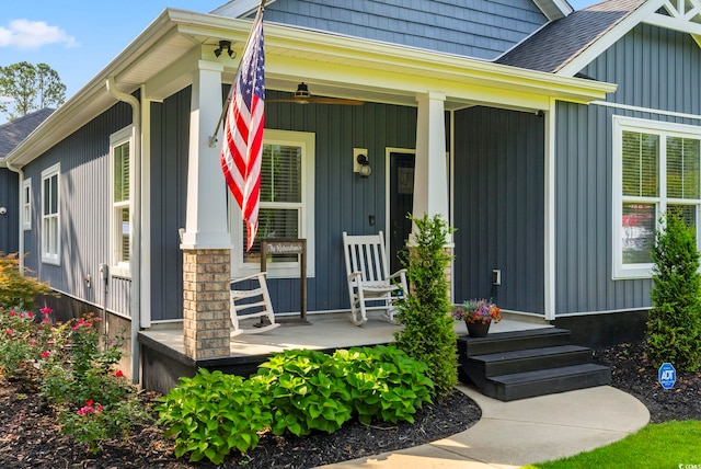2588 Long Ave, Conway, SC 29526 - property entrance featuring a porch, board and batten siding, and a shingled roof
