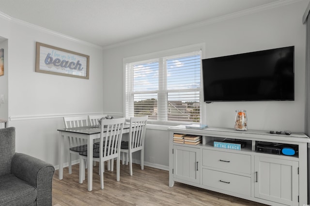 920 N Waccamaw Dr Unit 2310, Murrells Inlet, SC 29576 - dining space with crown molding and light wood-type flooring