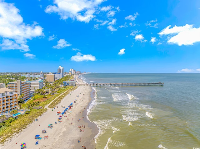 201 S Ocean Blvd Unit 616, Myrtle Beach, SC 29577 - water view with local beach and nearby urban area