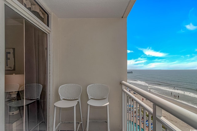 201 S Ocean Blvd Unit 616, Myrtle Beach, SC 29577 - balcony with view of water and beach