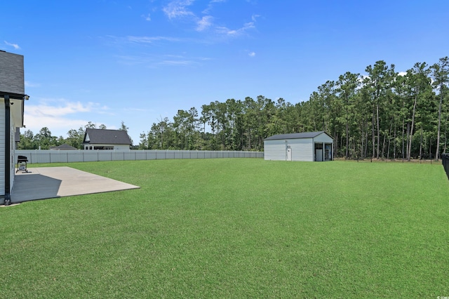 1253 Kenworth Cir, Conway, SC 29526 - fenced backyard with a patio and a storage shed