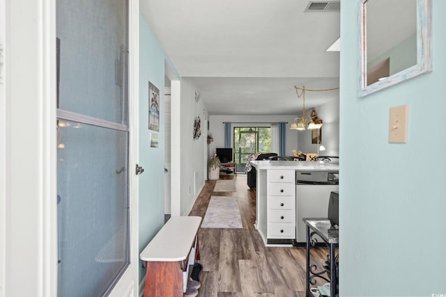 1101 2nd Ave N Unit 1501, Surfside Beach, SC 29575 - corridor featuring wood finished floors and baseboards