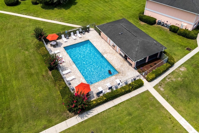 1101 2nd Ave N Unit 1501, Surfside Beach, SC 29575 - aerial view of property and surrounding area with a pool area