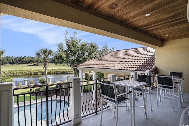1503 Cadiz Dr, Myrtle Beach, SC 29579 - view of patio / terrace with a water view and golf course view