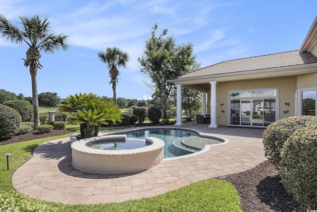 1503 Cadiz Dr, Myrtle Beach, SC 29579 - view of pool with a pool with connected hot tub and a patio