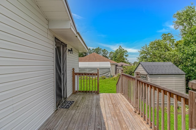 175 Cypress Ln, Little River, SC 29566 - deck featuring a yard and an outdoor structure