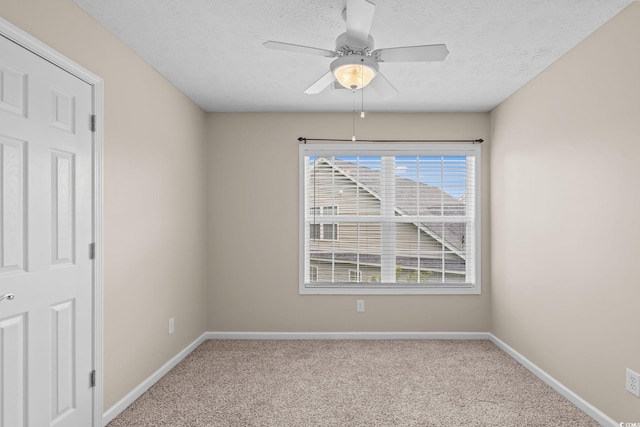5008 Hayes Bay Ct, Murrells Inlet, SC 29576 - empty room with carpet, a ceiling fan, and a textured ceiling