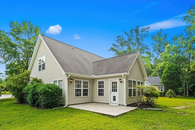 5008 Hayes Bay Ct, Murrells Inlet, SC 29576 - back of property with a patio area, a lawn, and roof with shingles