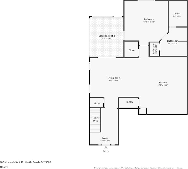 800 Monarch Dr Unit 49, Myrtle Beach, SC 29588 - view of floor plan / room layout