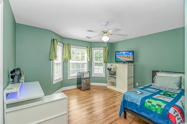 1176 Old Plantation Dr, Pawleys Island, SC 29585 - bedroom featuring wood finished floors and ceiling fan