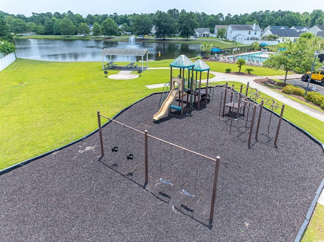 805 Cherry Bark Ct, Myrtle Beach, SC 29579 - view of community with a water view, a yard, and a gazebo