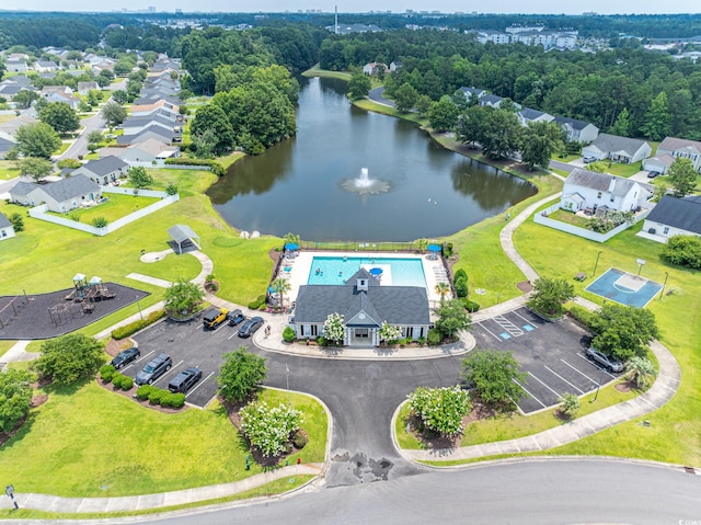 805 Cherry Bark Ct, Myrtle Beach, SC 29579 - drone / aerial view of a nearby body of water and a pool