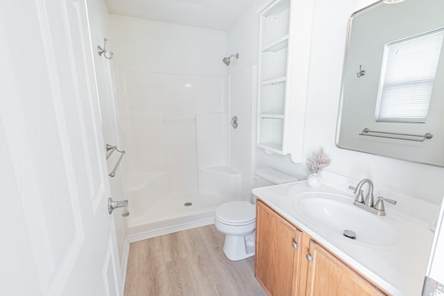 805 Cherry Bark Ct, Myrtle Beach, SC 29579 - bathroom with a shower, vanity, and wood finished floors