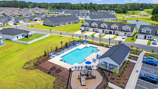 892 Harrison Mill St, Myrtle Beach, SC 29579 - drone / aerial view of a pool
