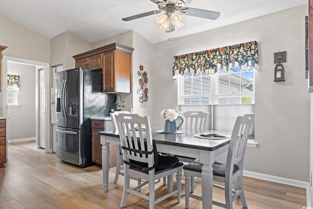 2783 Sanctuary Blvd, Conway, SC 29526 - dining area featuring ceiling fan and light wood-style floors