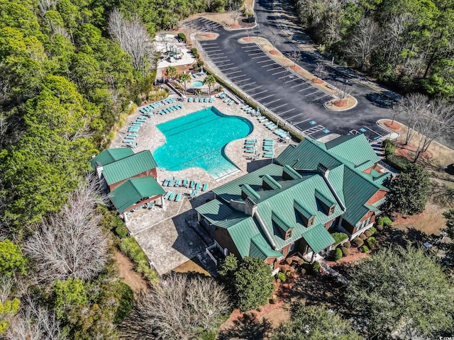 5904 Bridlewood Rd, North Myrtle Beach, SC 29582 - bird's eye view of a pool area