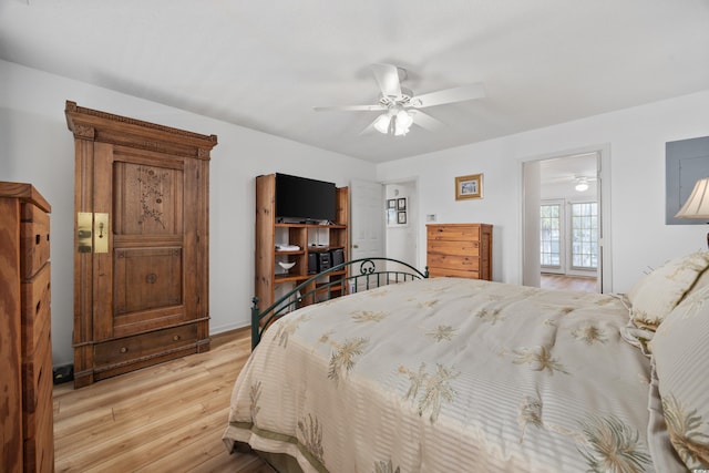 30462NDAVE N 62nd Ave N, North Myrtle Beach, SC 29582 - bedroom with light wood-type flooring and ceiling fan