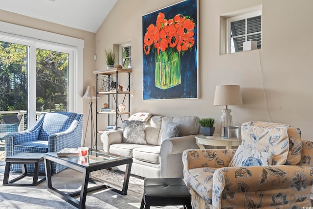 6624 Lagoon Pl, Myrtle Beach, SC 29572 - living room with lofted ceiling