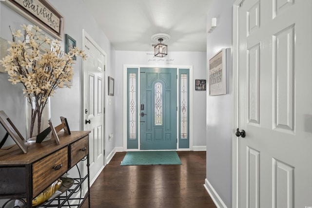 2395 Morlynn Dr, Myrtle Beach, SC 29577 - foyer featuring dark wood-style flooring and baseboards