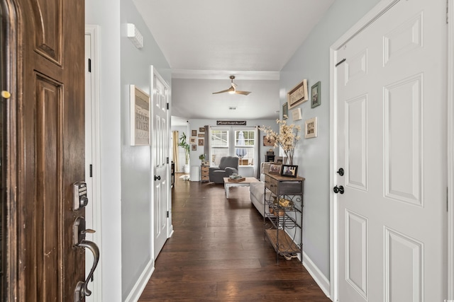 2395 Morlynn Dr, Myrtle Beach, SC 29577 - entryway featuring dark wood-style floors and ceiling fan