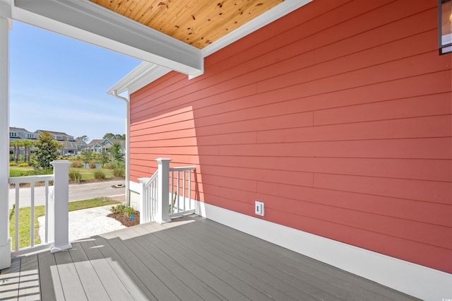 8148 Living Tide Dr, Myrtle Beach, SC 29572 - wooden terrace with a residential view
