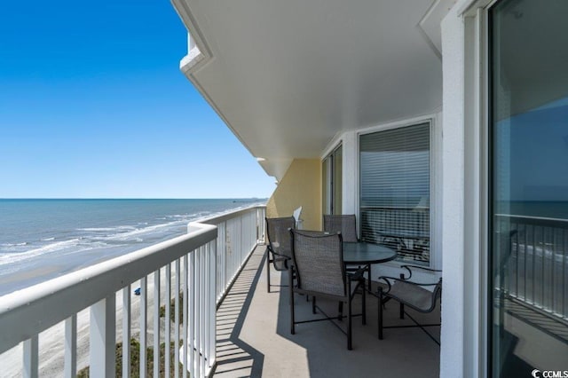5404 N Ocean Blvd Unit 11-D, North Myrtle Beach, SC 29582 - balcony featuring view of water and beach