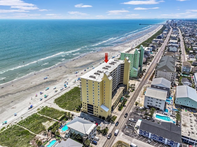 5404 N Ocean Blvd Unit 11-D, North Myrtle Beach, SC 29582 - drone / aerial view of waterfront with a beach