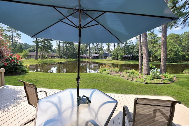 112 Birchwood Ln, Conway, SC 29526 - view of patio / terrace featuring a deck with water view