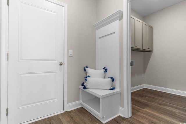197 Bantry Ln, Conway, SC 29526 - mudroom with baseboards and dark wood finished floors
