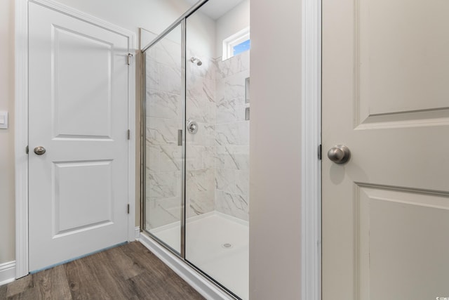 197 Bantry Ln, Conway, SC 29526 - full bathroom with a stall shower and wood finished floors