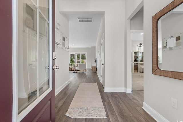197 Bantry Ln, Conway, SC 29526 - hallway with dark wood-style floors and baseboards