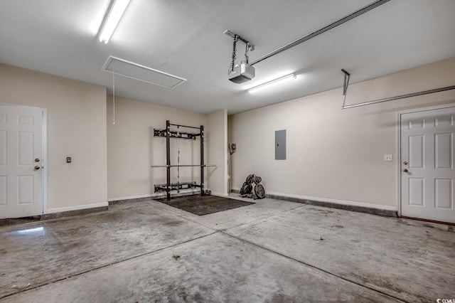 365 Lenox Dr, Conway, SC 29526 - garage featuring electric panel and a garage door opener