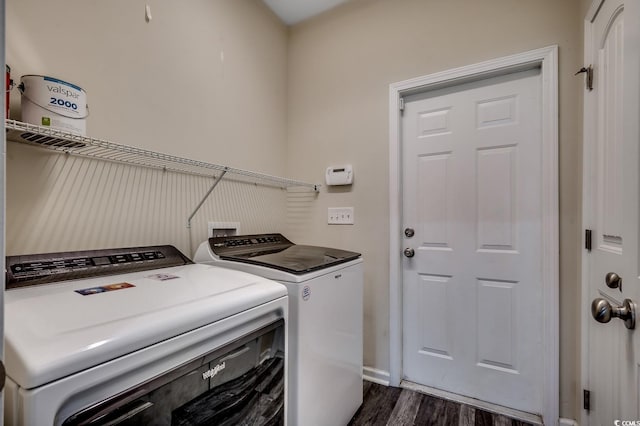 365 Lenox Dr, Conway, SC 29526 - washroom featuring washer and clothes dryer and dark wood-type flooring