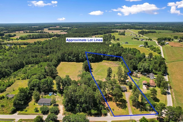 1206 French Rd, Mullins, SC 29574 - overview of rural landscape featuring property boundaries highlighted