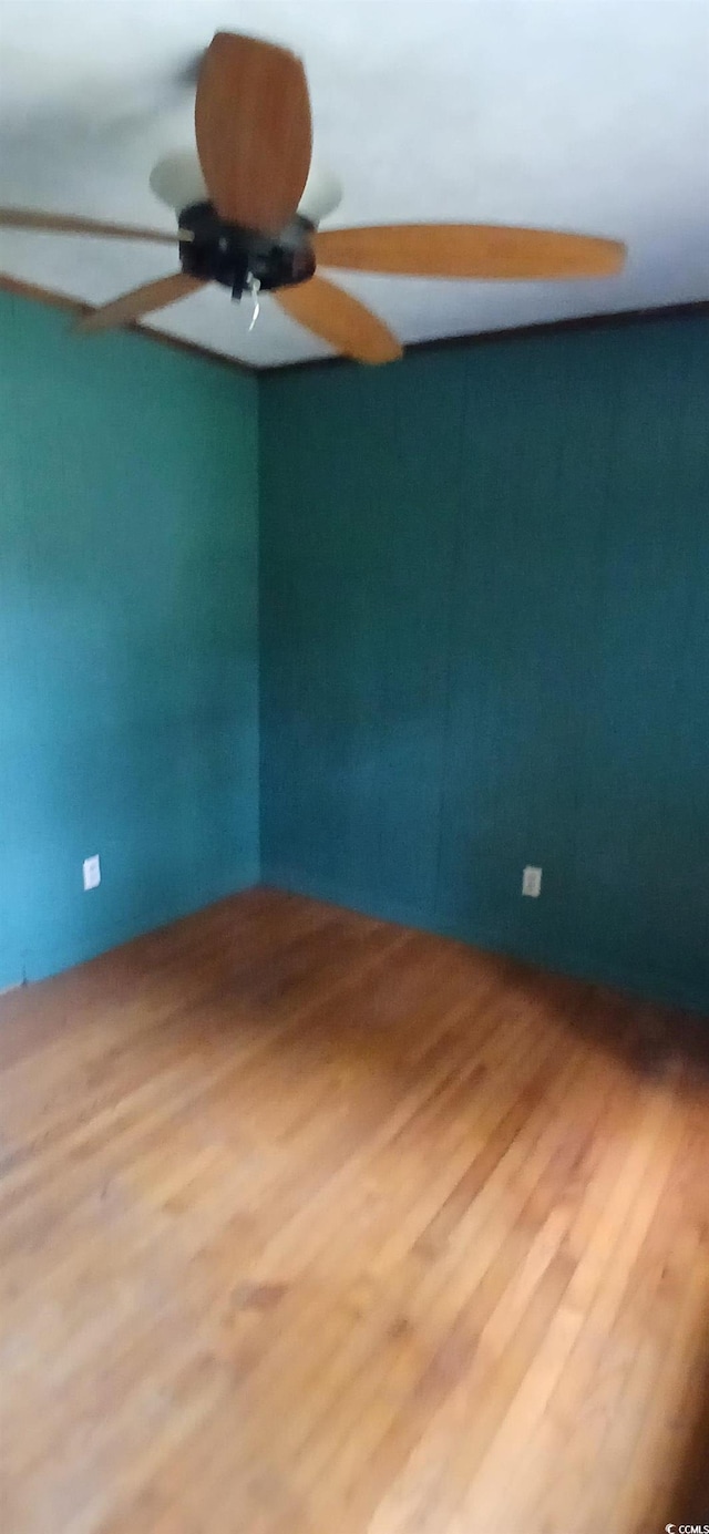 1206 French Rd, Mullins, SC 29574 - spare room featuring wood finished floors and ceiling fan