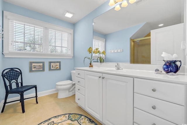 431 Huntington Lake Cir Unit 80, Pawleys Island, SC 29585 - bathroom featuring tile patterned floors, a shower stall, and vanity