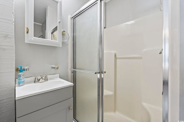 709 Triple Oak Ln, Garden City Beach, SC 29576 - full bath with a shower stall and vanity