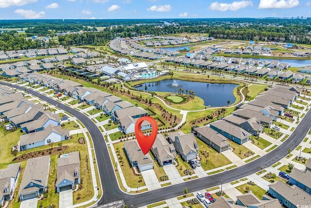 1360 Littleleaf Loop, North Myrtle Beach, SC 29582 - aerial view of residential area featuring a large body of water