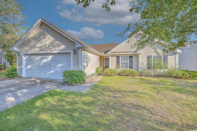 4524 E Walkerton Rd, Myrtle Beach, SC 29579 - ranch-style home featuring an attached garage, concrete driveway, and a front yard