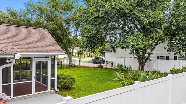 104 Ashton Cir, Myrtle Beach, SC 29588 - view of yard with a sunroom