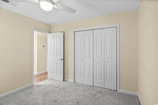 104 Ashton Cir, Myrtle Beach, SC 29588 - unfurnished bedroom with carpet flooring, a closet, and ceiling fan