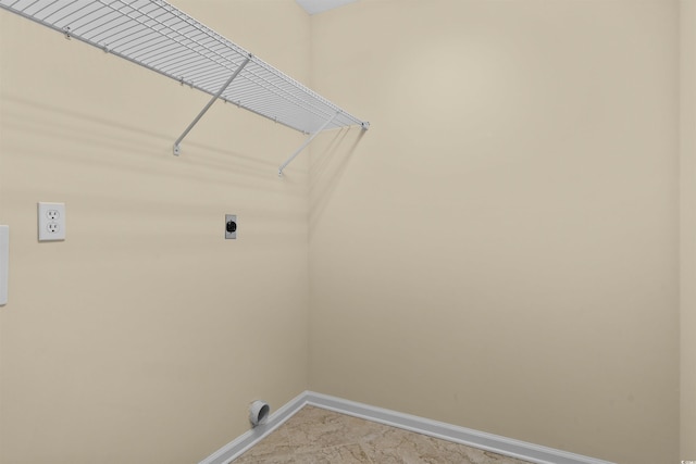 104 Ashton Cir, Myrtle Beach, SC 29588 - laundry room featuring hookup for an electric dryer and baseboards